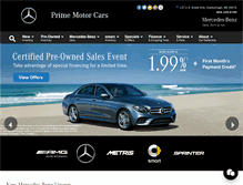 Tablet Screenshot of primemotorcars.com